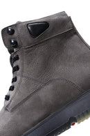 Men's Gray Nubuck Leather Zippered Casual Boots | Derimod