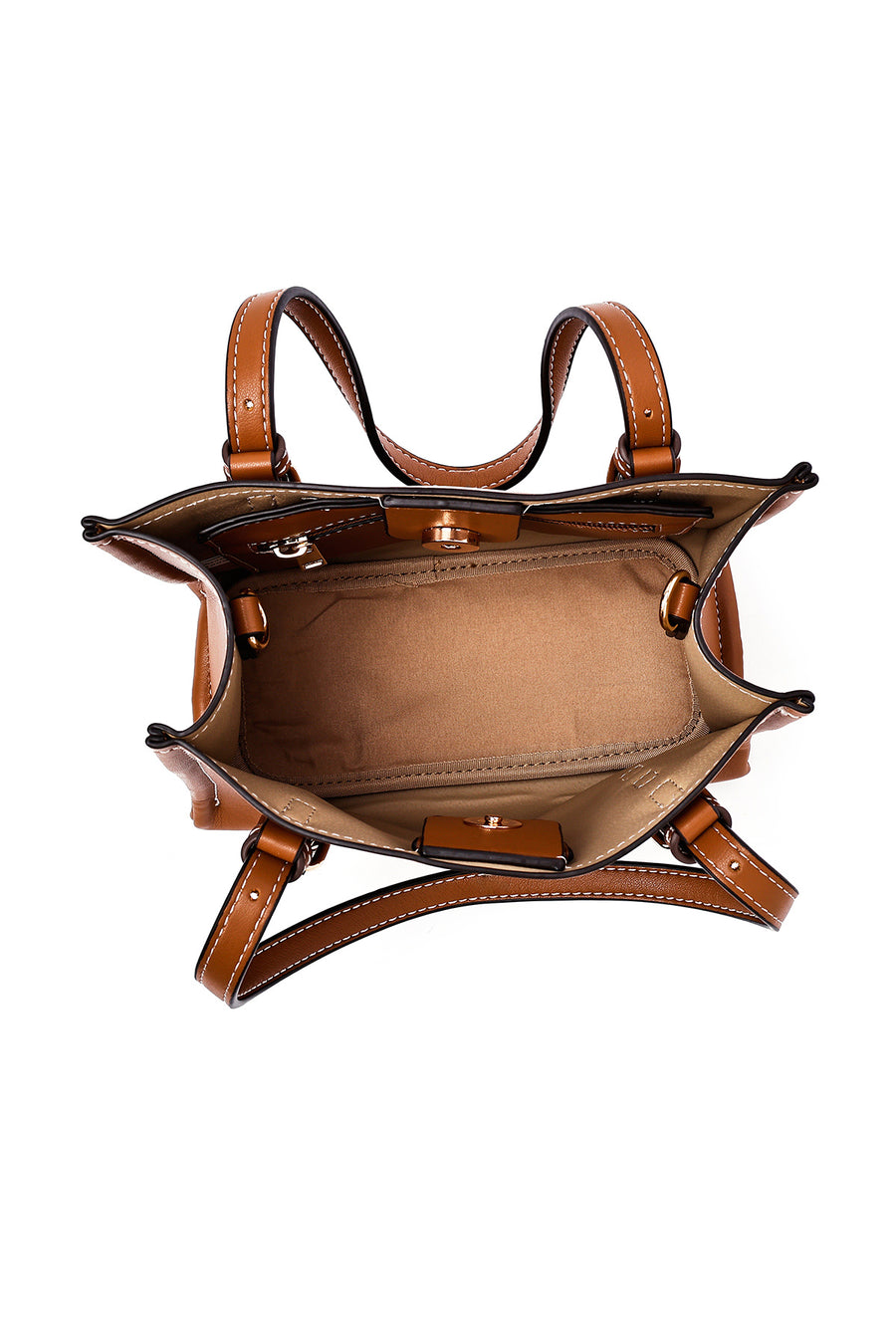 Women's Brown Long Strap Classic Handbag