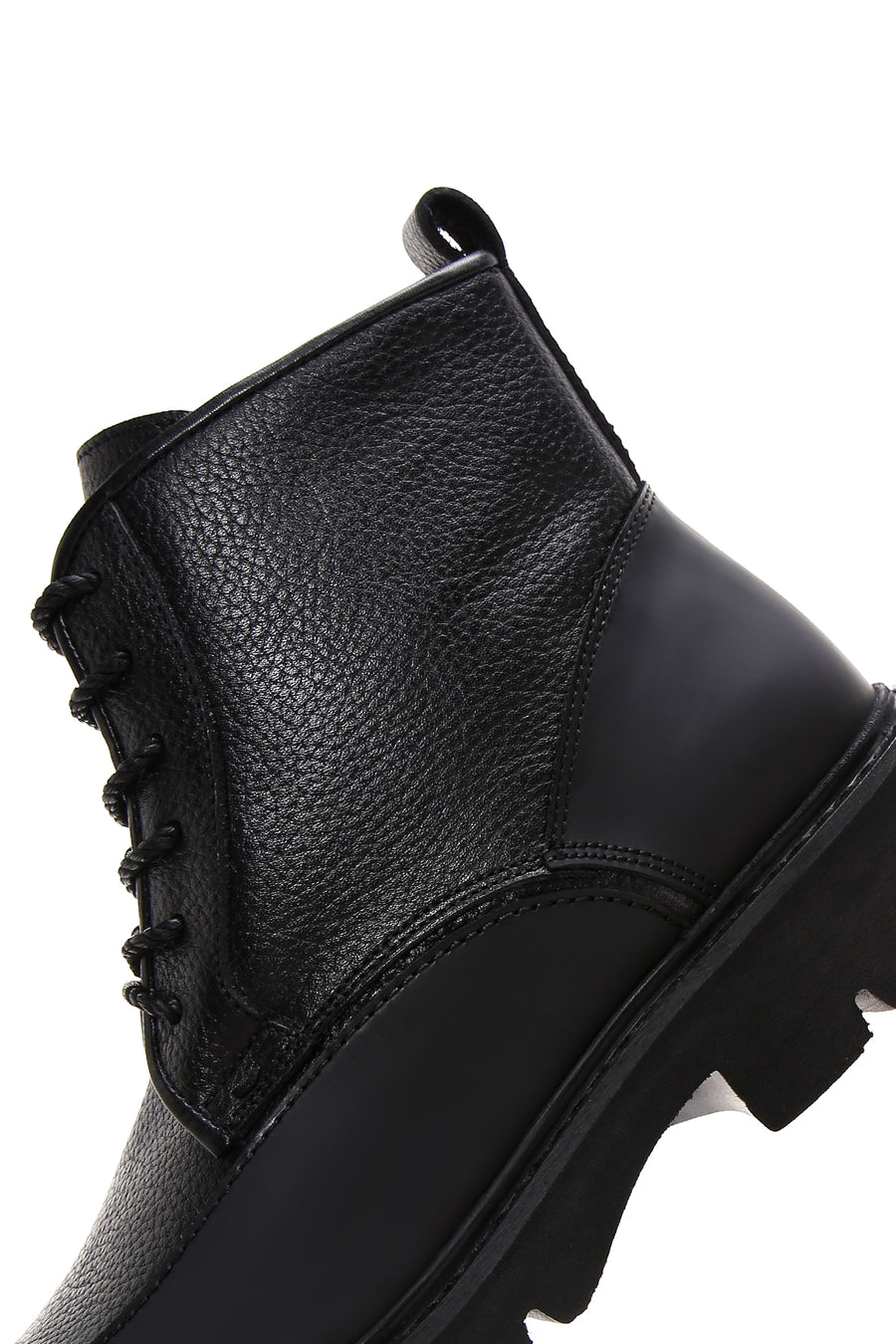 Men's Black Leather Zippered Boots