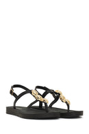 Woman Black Accessory Thong Sandals | Derimod