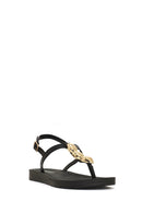 Woman Black Accessory Thong Sandals | Derimod