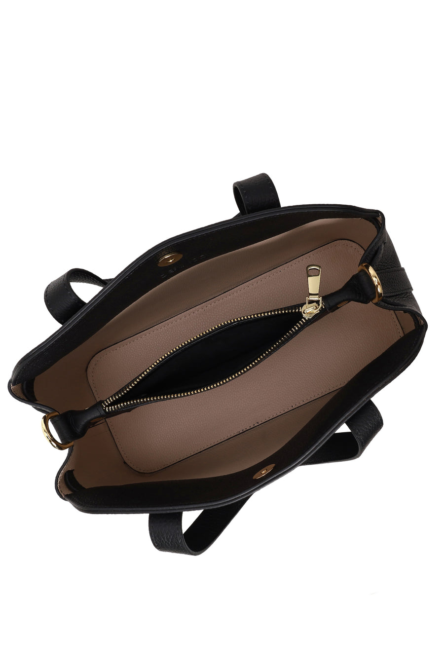 Woman Black Long-Strap Leather Shoulder Bag
