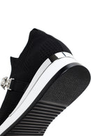 Derimod Zero Women's Black Thick Sole Stone Detailed Sneaker | Derimod