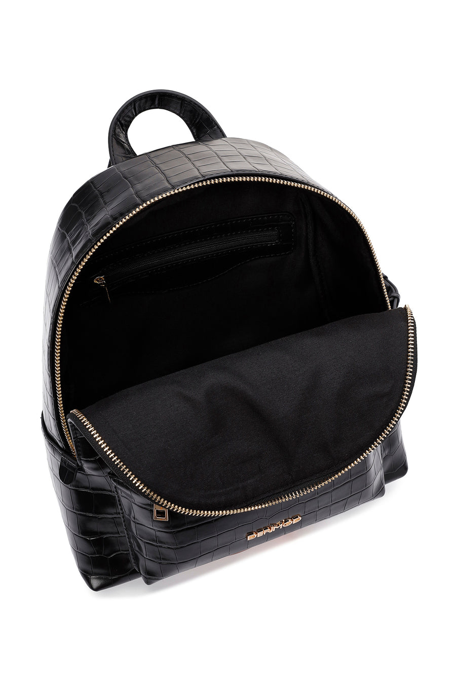Women's Black Crocodile Backpack