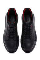 Men's Black Leather Sneaker | Derimod