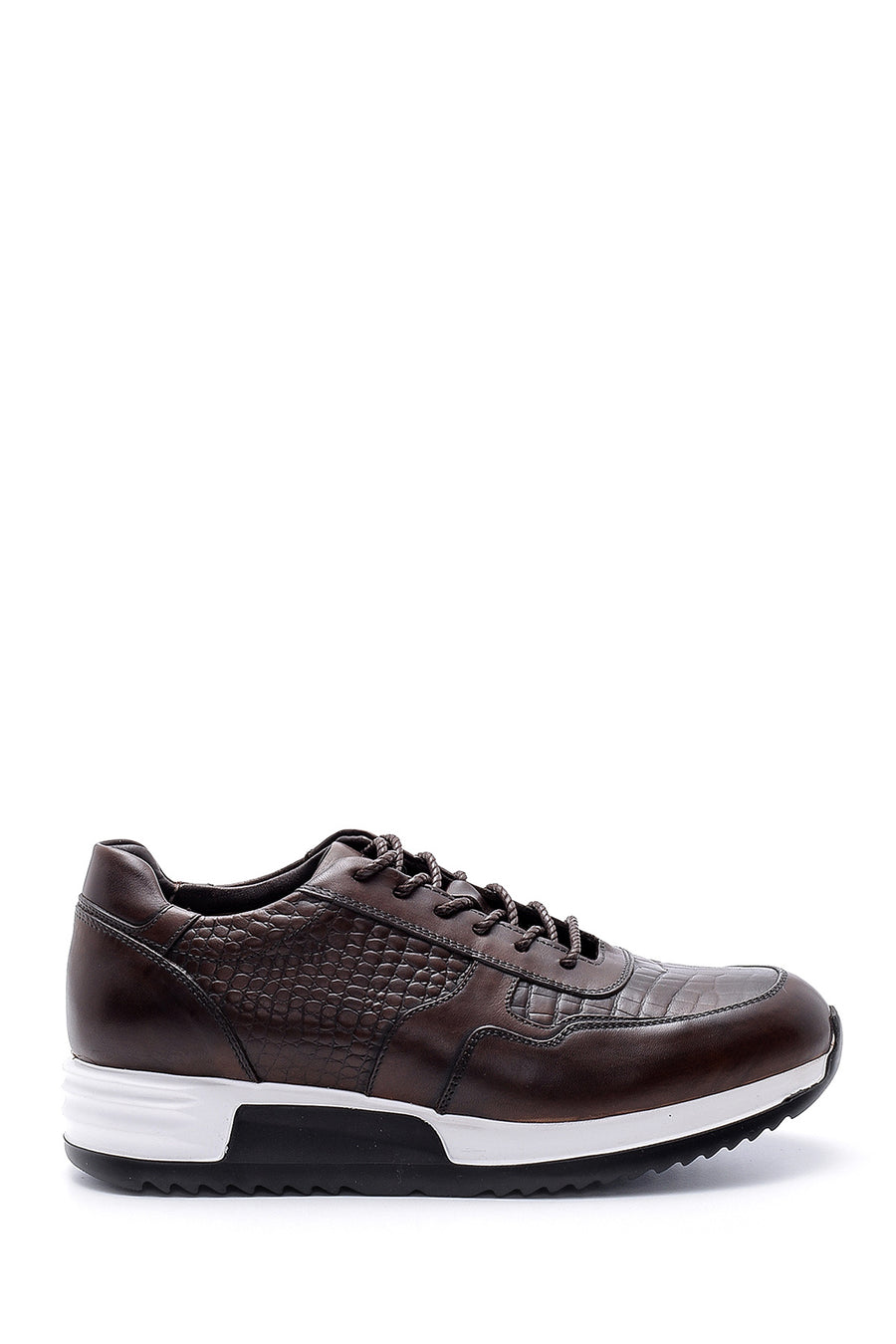 Men's Crocodile Pattern Detailed Leather Sneaker 20SFD324914 | Derimod