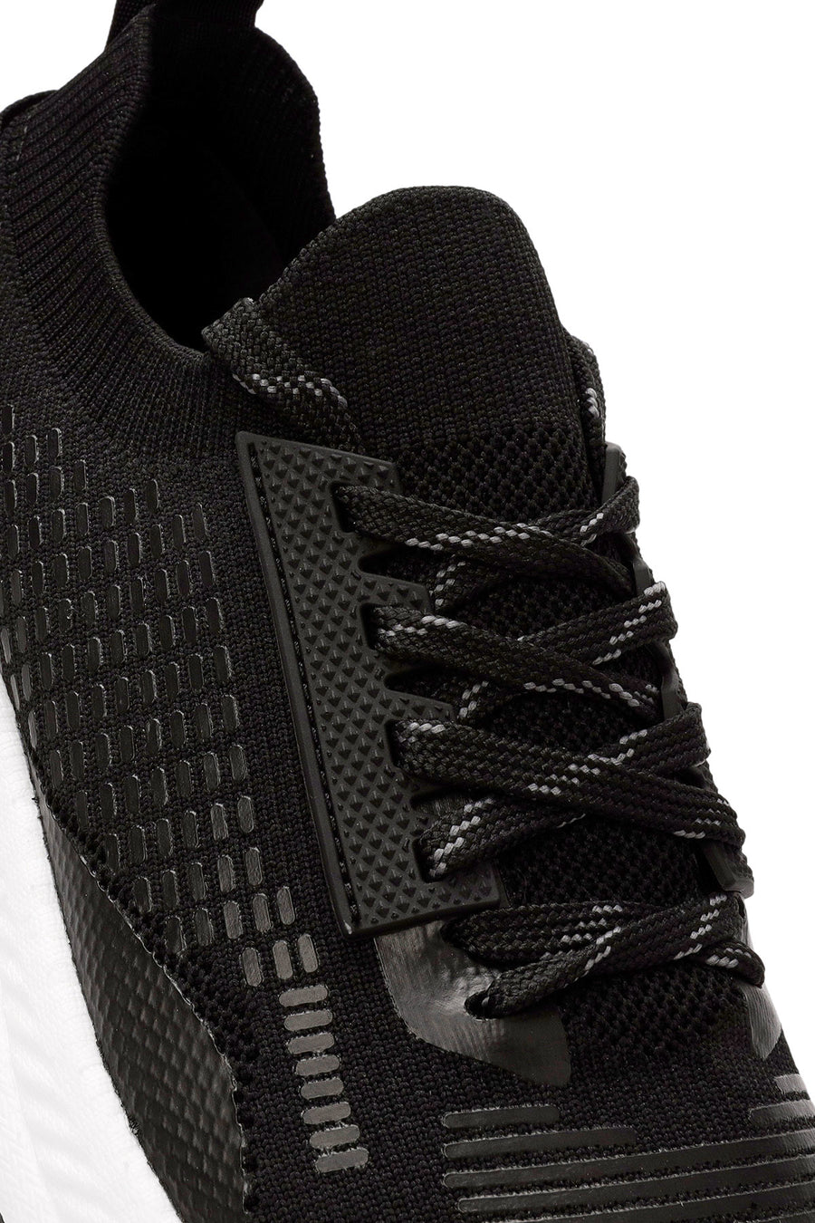 Derimod Zero Men's Black Lace-Up Thick Soled Fabric Sneaker