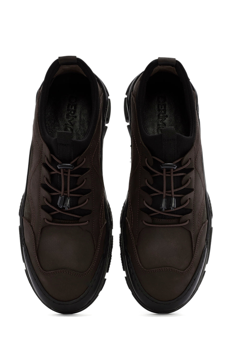 Men's Brown Lace-Up Leather Sneaker