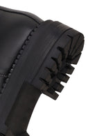 Woman Black Zip Closure Combat Boots | Derimod