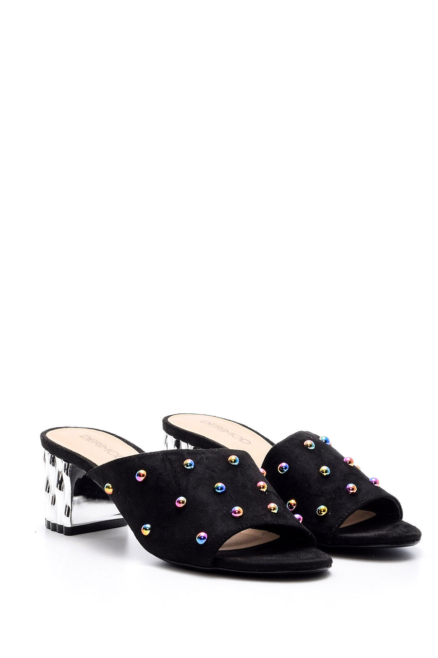 Women's Suede Heeled Slippers