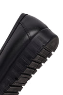 Woman Black Leather Comfort Shoes | Derimod