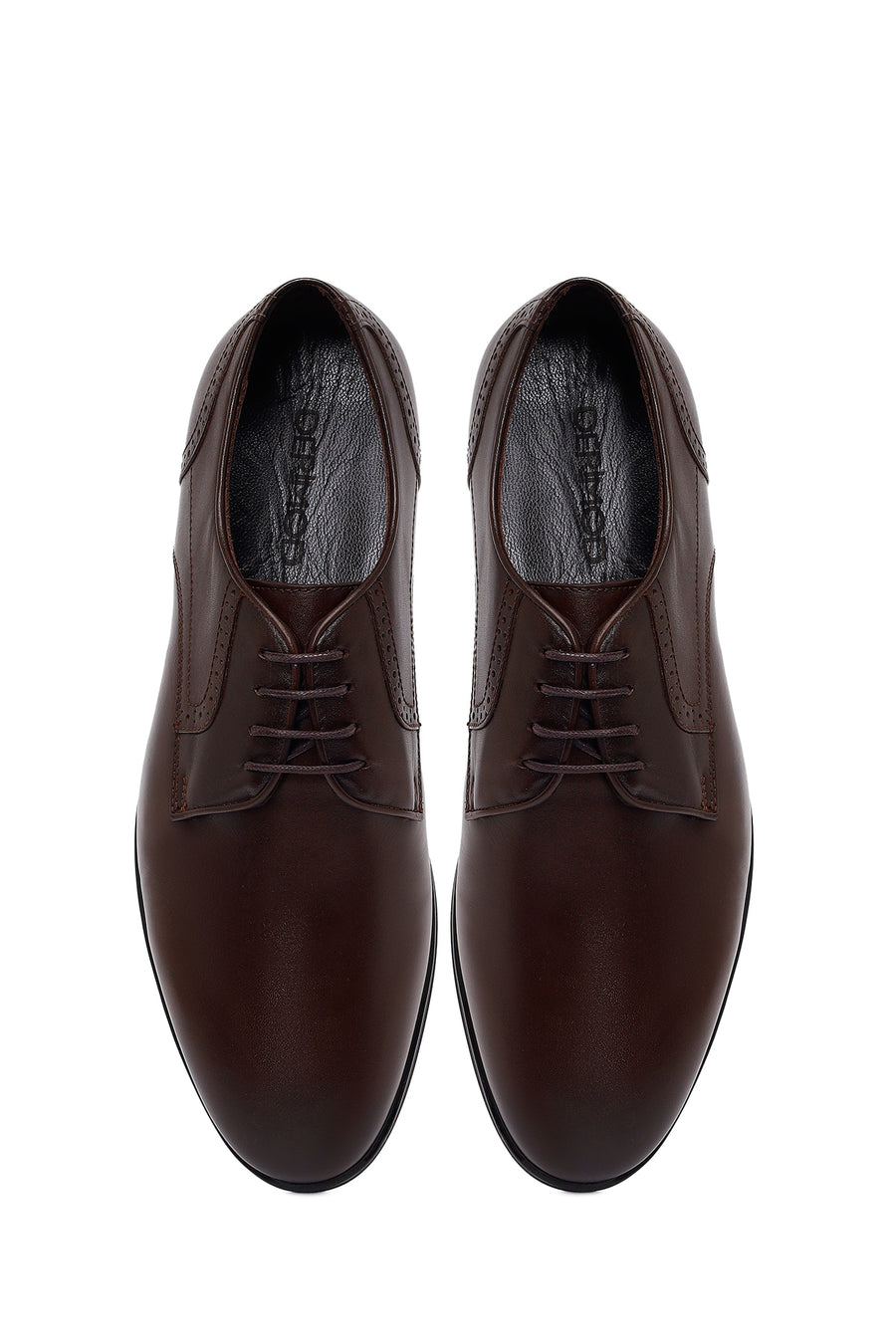 Male Brown Lace-Up Leather Casual Shoes