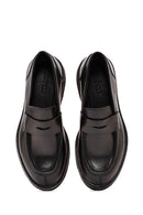 Men's Black Leather Loafer | Derimod