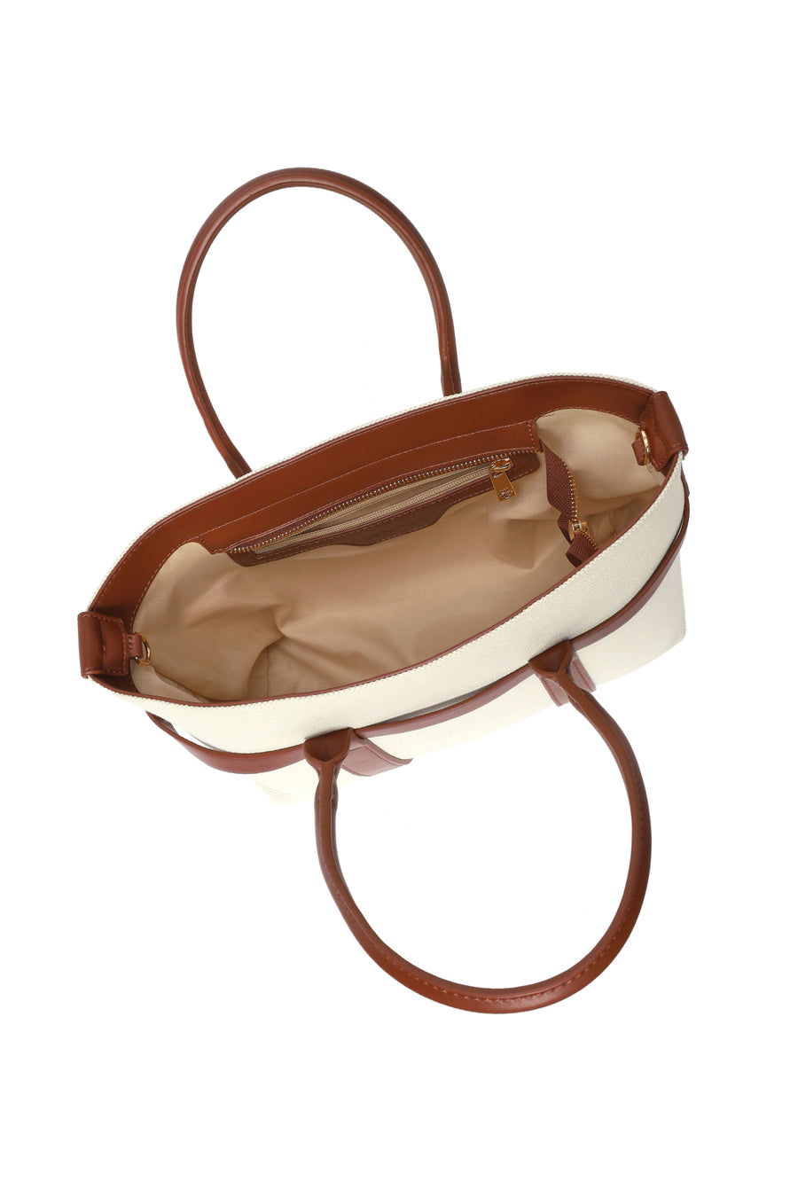 Woman Beige Long-Strap Shoulder Bag