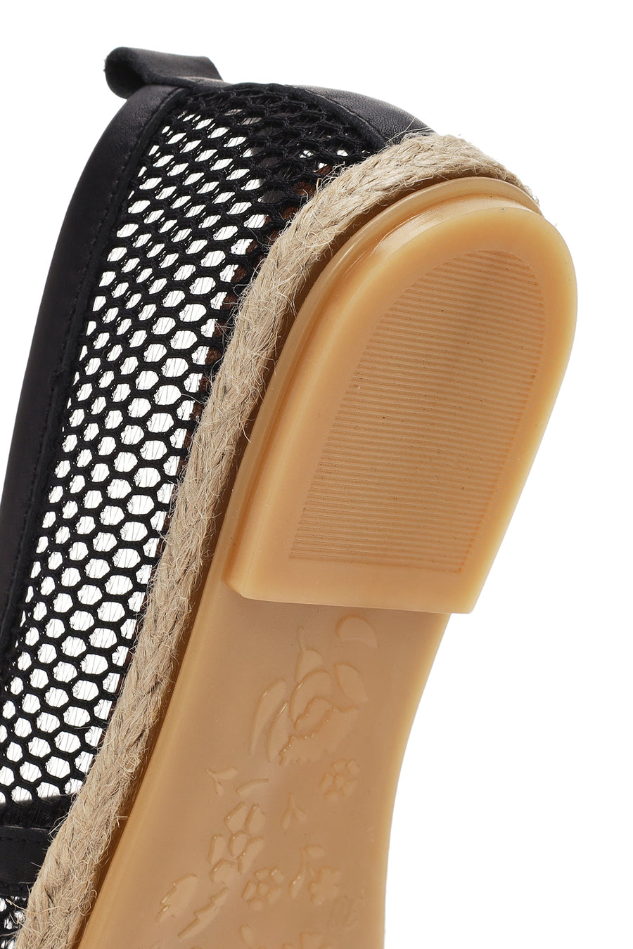 
Women's Black Leather Espadrille
