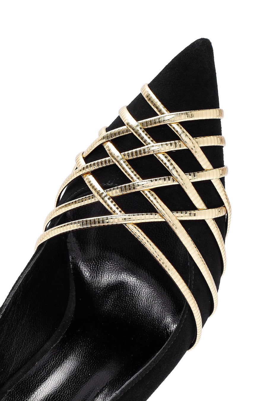 Kadın Siyah İnce Topuklu Süet Deri Stiletto