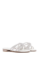 Women's White Stone Slippers | Derimod