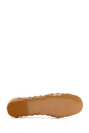 Women's Mink Knitted Ballerinas | Derimod