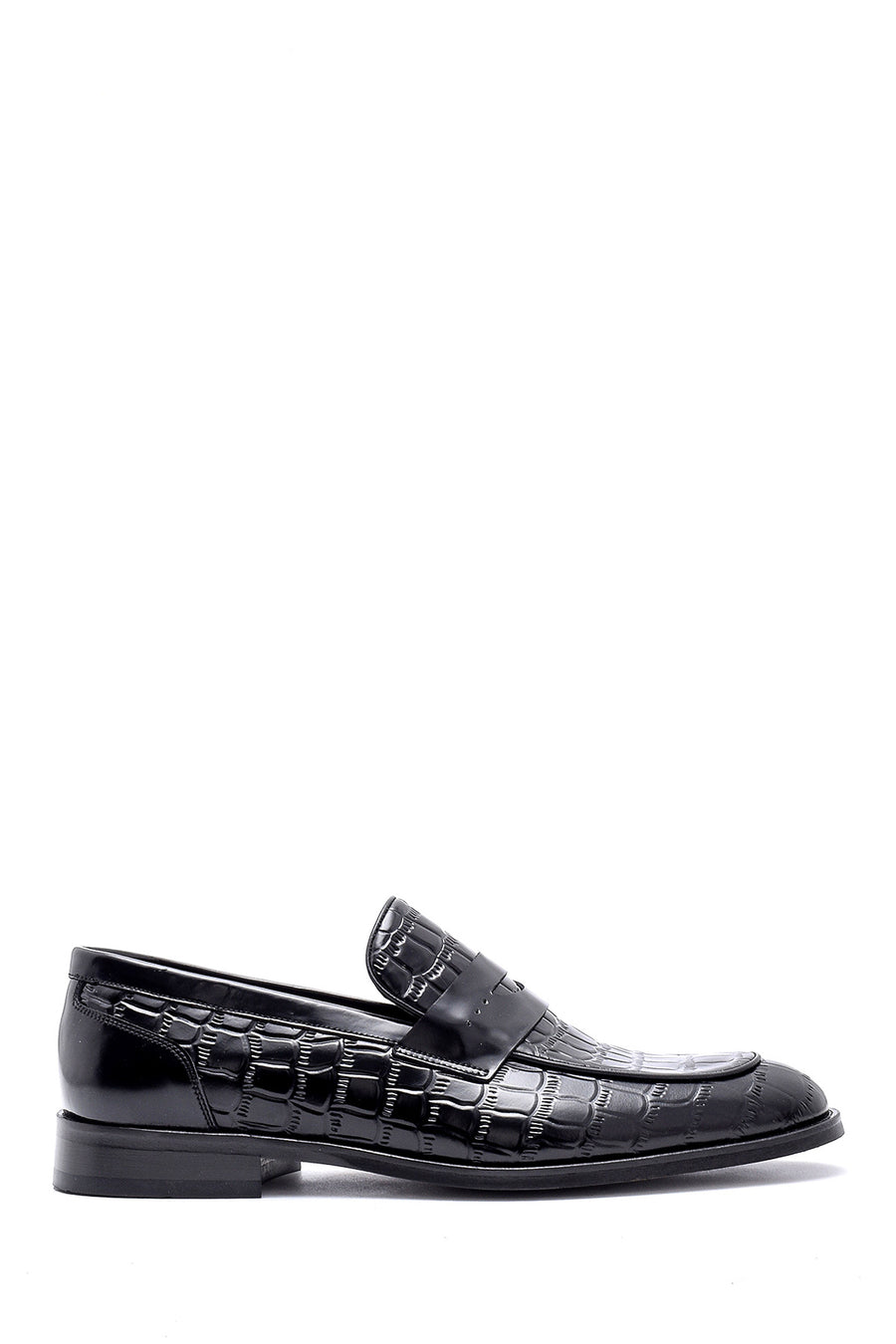 Erkek Kroko Detaylı Deri Loafer 20SFD312226 | Derimod