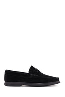 Derimod Fly Erkek Siyah Süet Deri Casual Loafer | Derimod