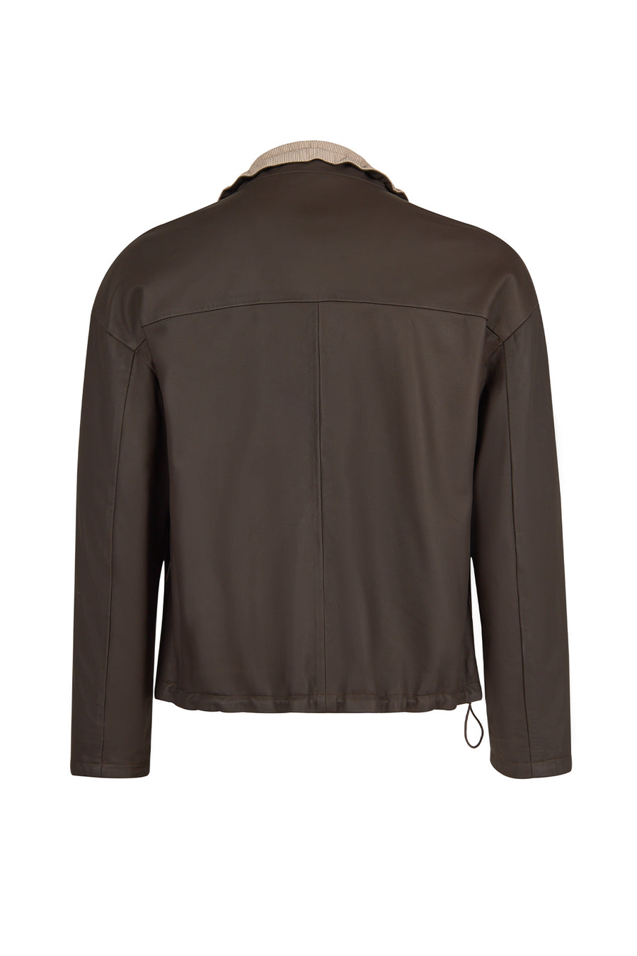 Arlin Woman Brown Reversible Oversized Leather Jacket