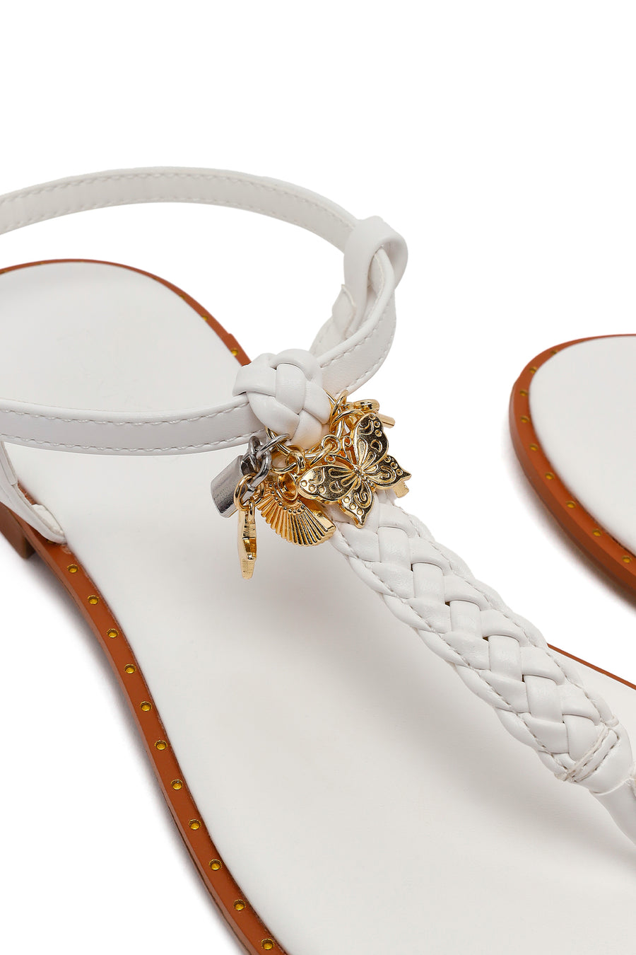 Woman White Accessory Toe-Post Sandals