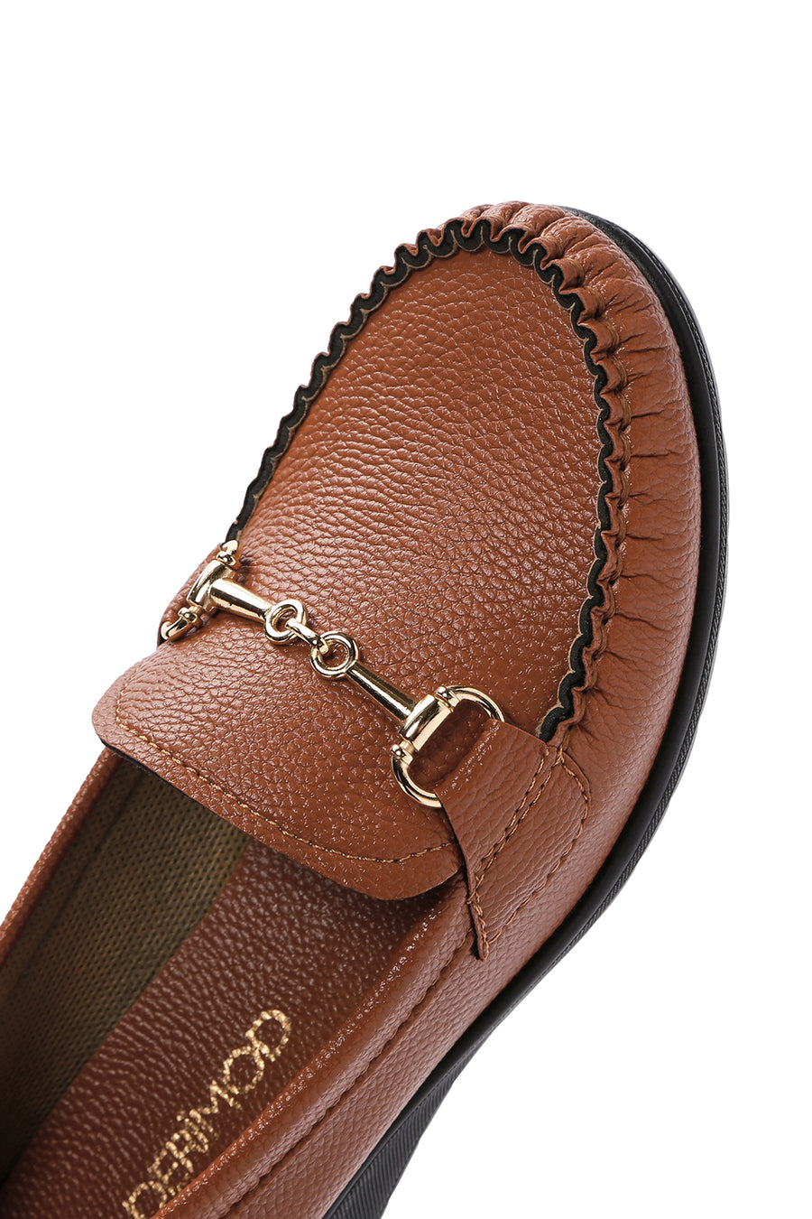 Kadın Taba Dolgu Topuk Loafer