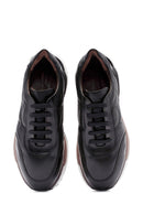 Men's Black Lace-up Leather Sneaker | Derimod