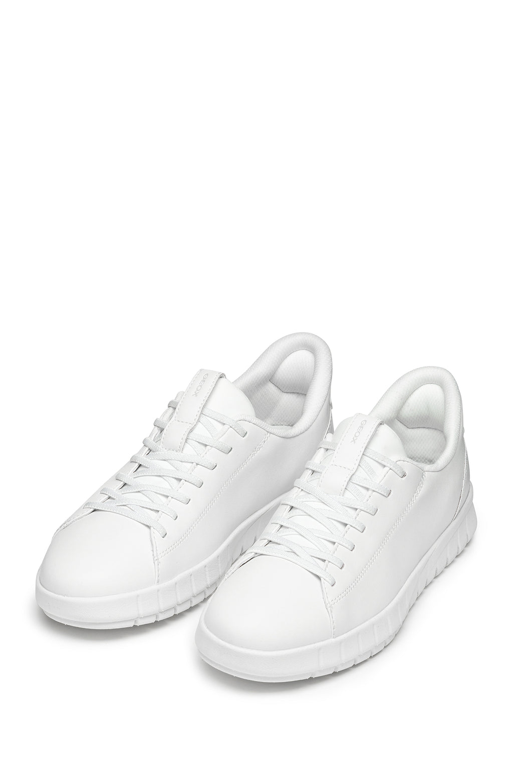 Geox Erkek Beyaz U Flextrıde Plus Bağcıklı Deri Sneaker