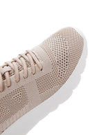 Derimod Zero Women's Beige Lace-Up Thick-Sole Sneakers | Derimod