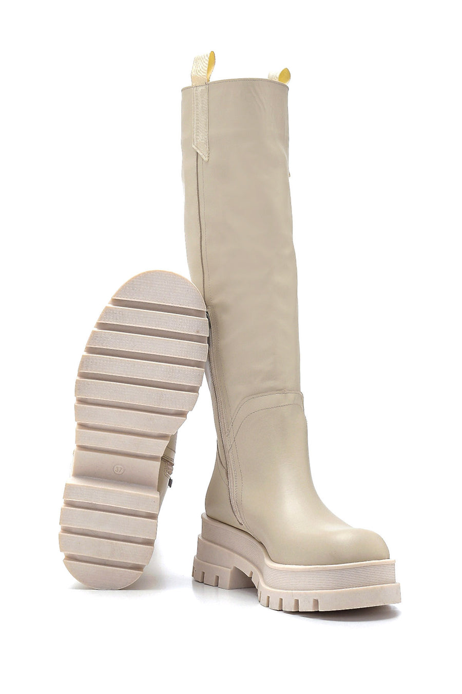 Women's Leather Zippered Boots