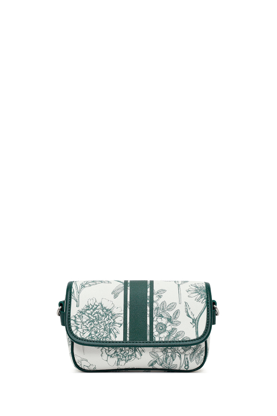 Woman Green Printed Mini Crossbody Bag