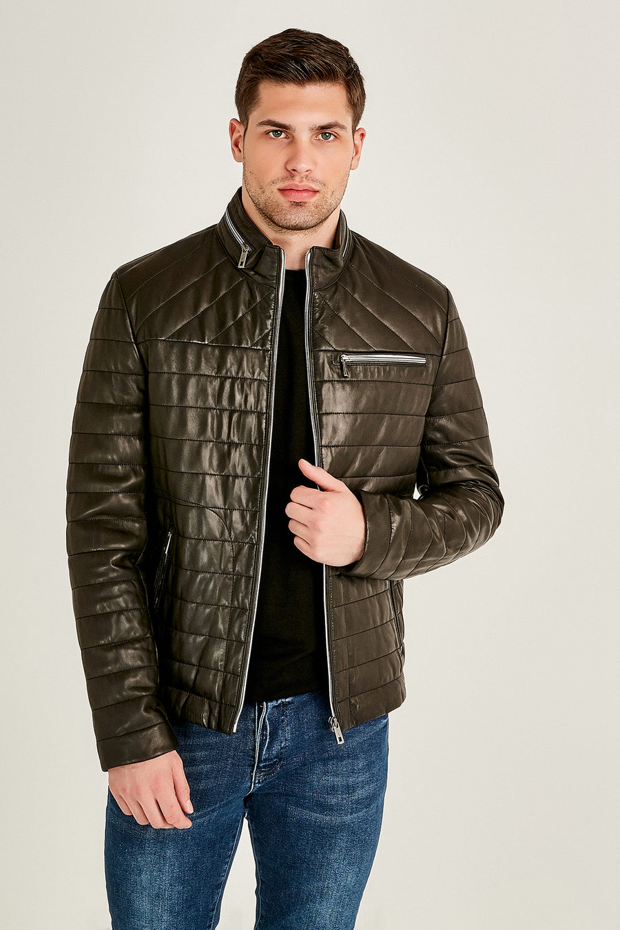 Falcao Men's Leather Jacket