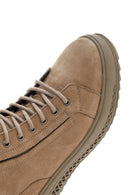 Men's Beige Nubuck Leather Zippered Casual Boots | Derimod