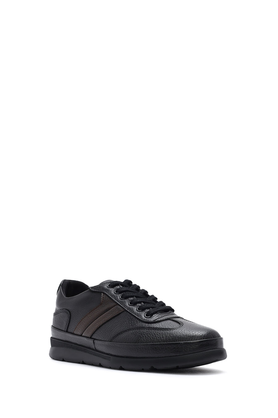 Men's Black Lace-up Leather Casual Shoes