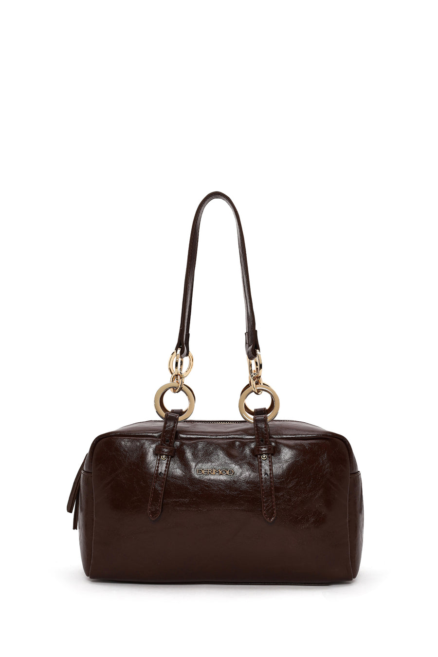 Woman Brown Long-Strap Shoulder Bag