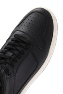 Men's Black Lace-up Leather Sneaker | Derimod
