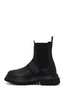 Harley Davidson Woman Gray Nefud Thick-Sole Leather Chelsea Boots | Derimod