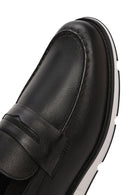 Men's Black Leather Casual Loafer | Derimod