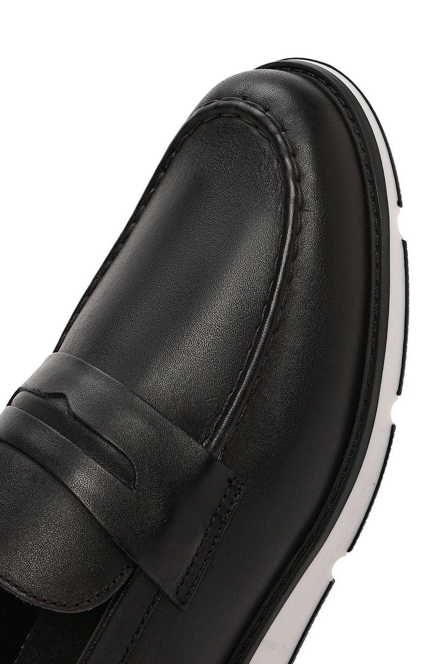 Men's Black Leather Casual Loafer