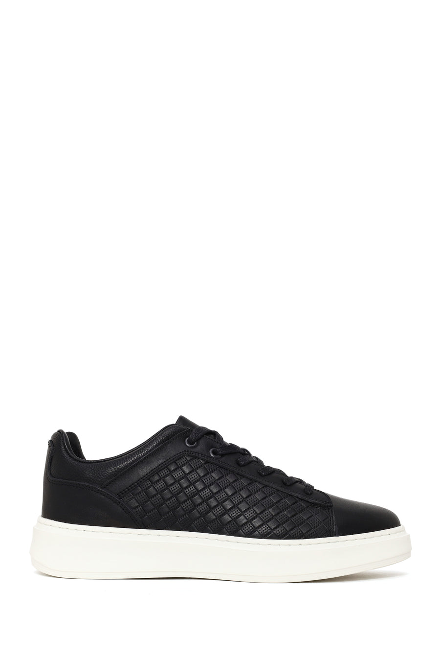 Male Black Lace-Up Leather Sneaker 26SFD660218 | Derimod