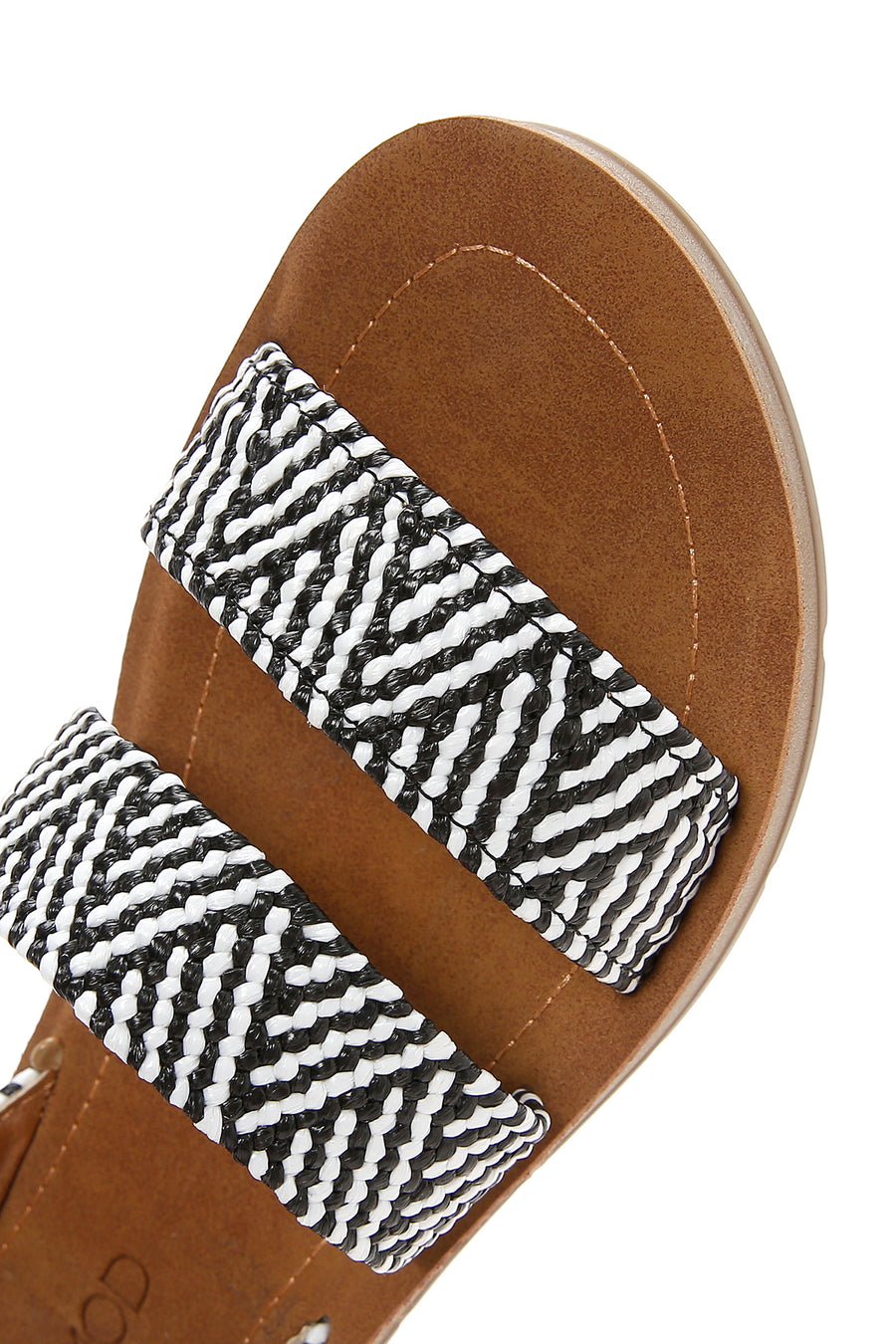 Women's Black Double Strap Sandals