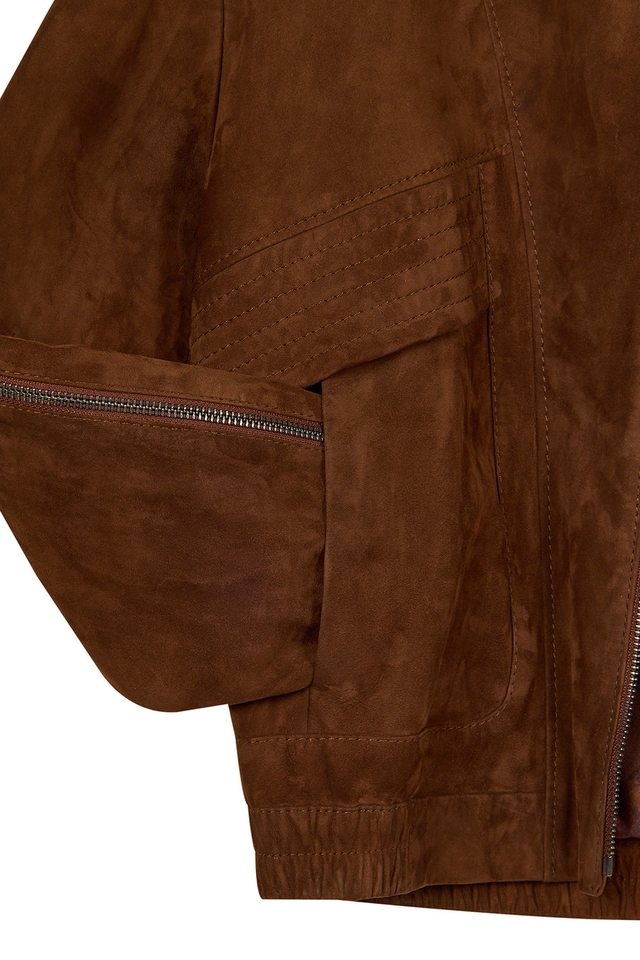 Juliana Woman Brown Short Oversize Suede Jacket