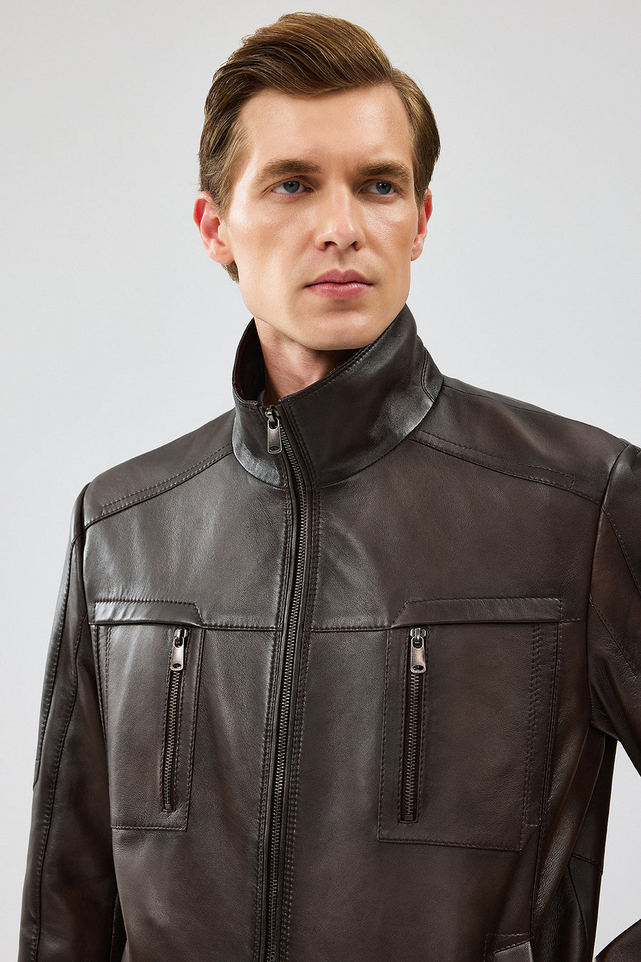Hugo Men's Mink Leather Jacket