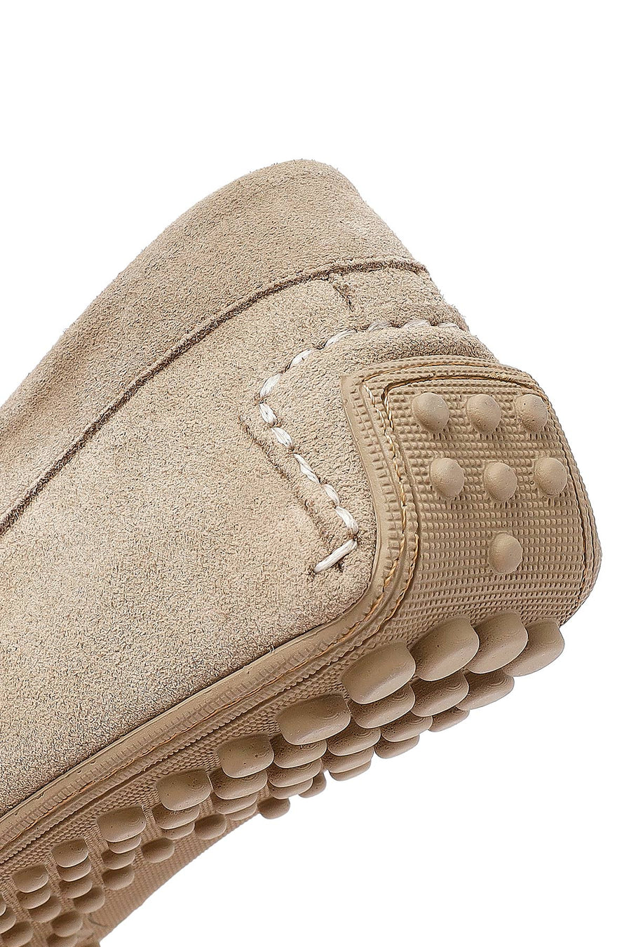 Erkek Bej Süet Deri Casual Loafer