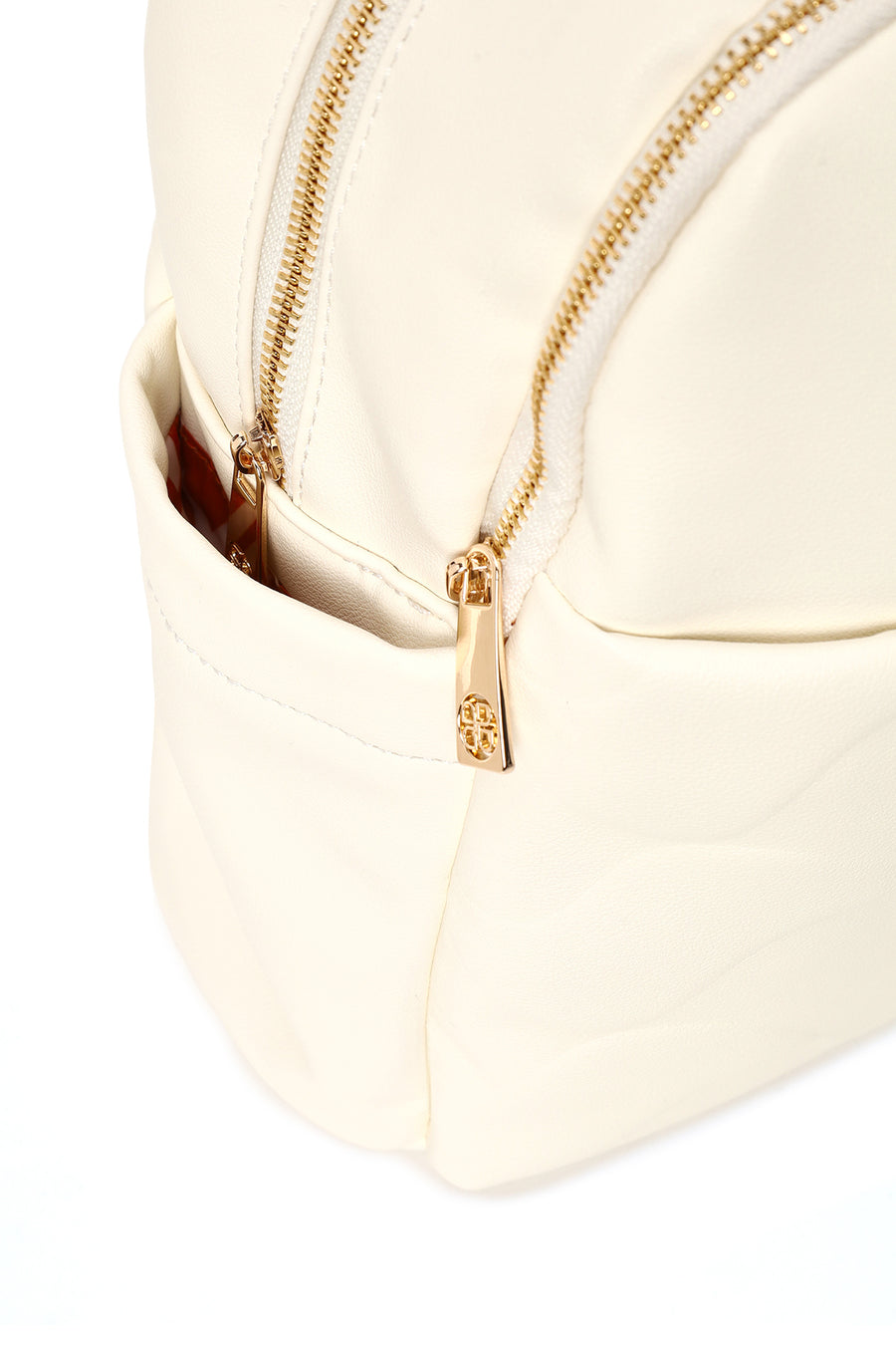 Woman Cream Printed Backpack