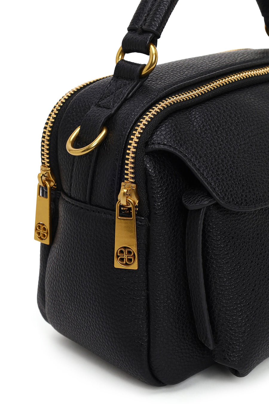 Woman Black Long-Strap Crossbody Bag