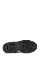 Woman Brown Thick-Soled Suede Chelsea Boots | Derimod