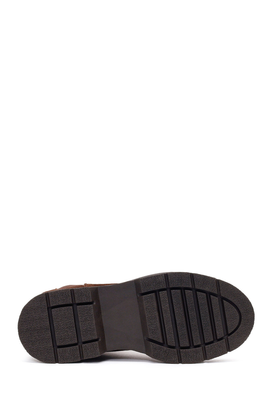 Woman Brown Thick-Soled Suede Chelsea Boots