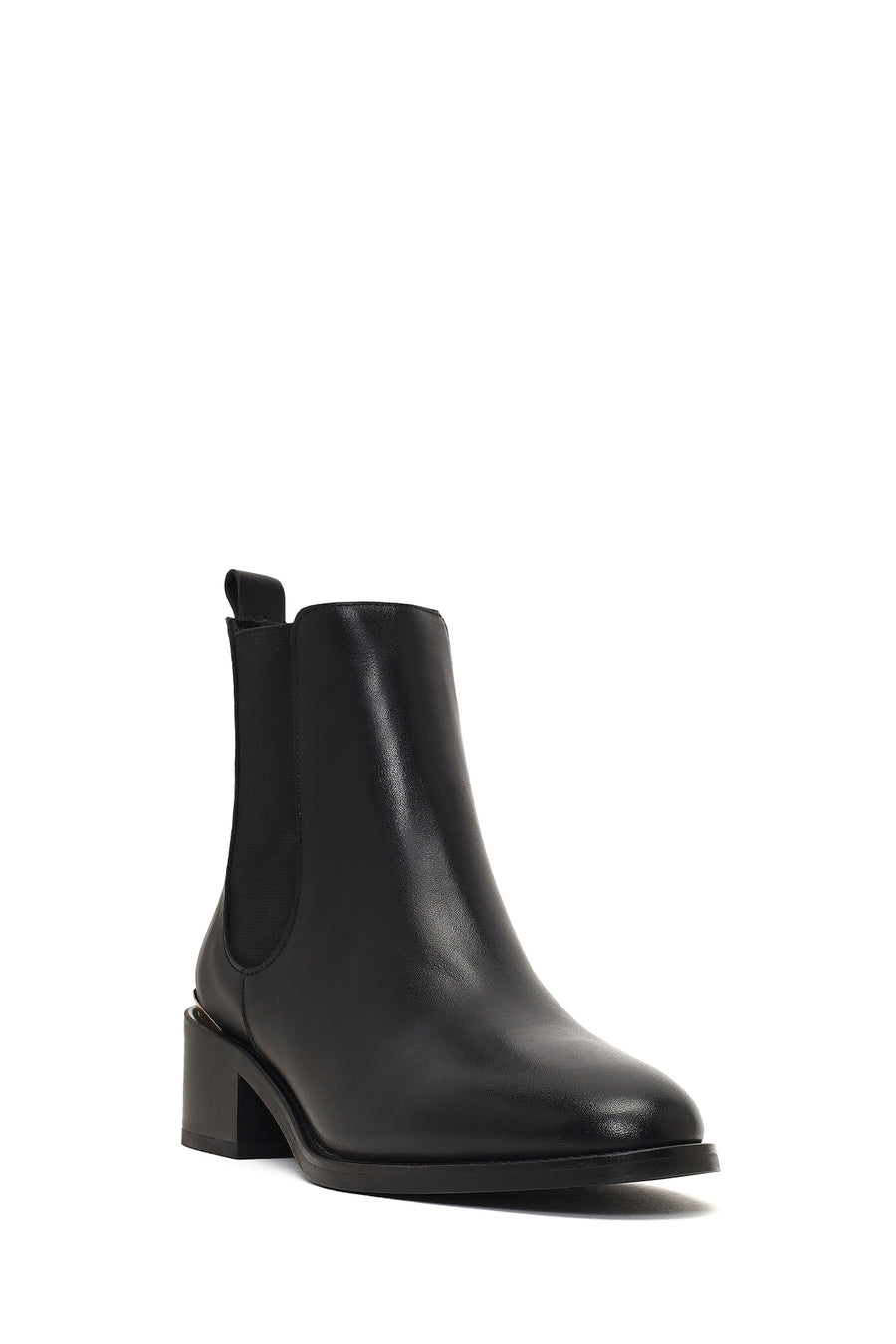 Woman Black Leather Chelsea Boots